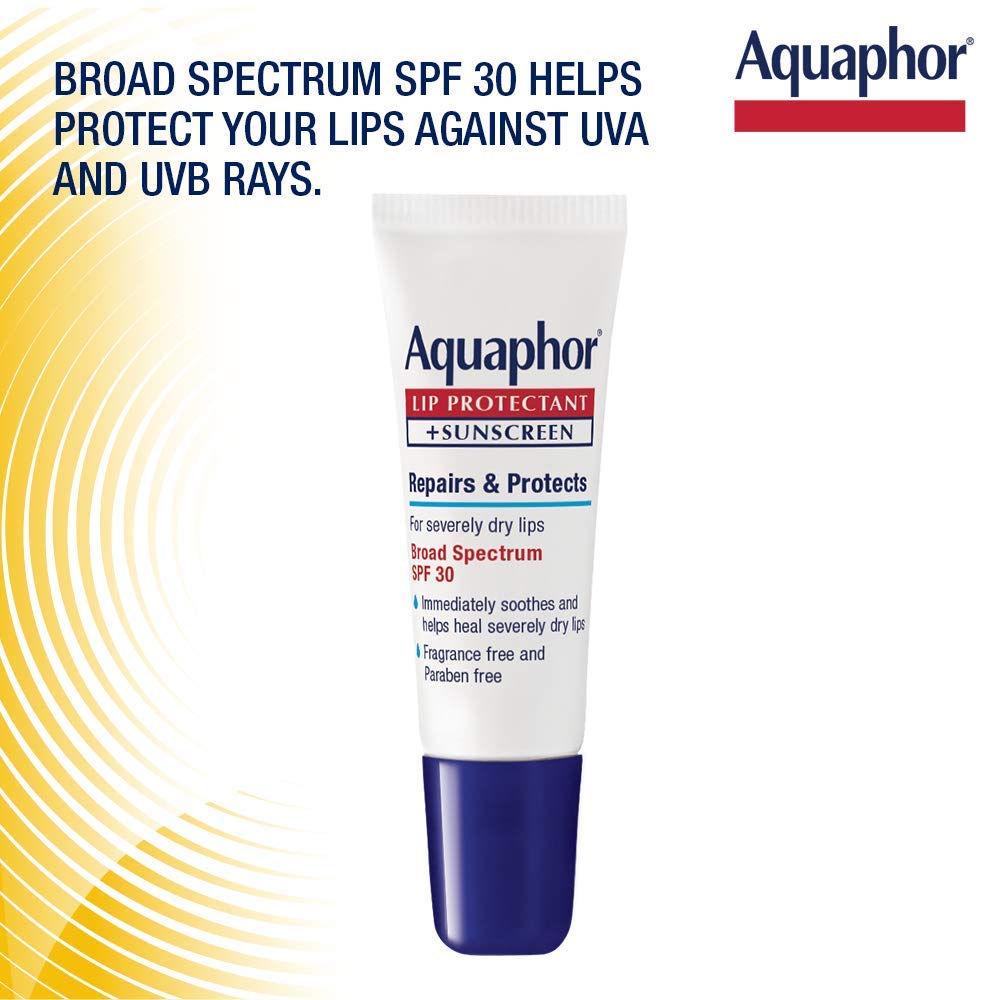 Aquaphor Lip Protectant - Broad Spectrum SPF 30 - Soothe Dry, Chapped Lips - .35 oz. Tube Beauty & Personal Care Aquaphor