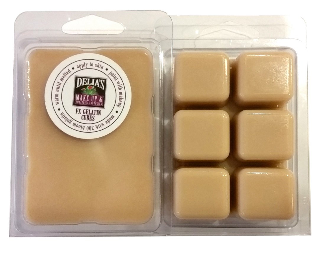 Pro FX Gelatin Cubes 4 oz. SCAR TONE / Death Flesh Color - Special Effects, FX Makeup, Scars, EASY! Beauty & Personal Care MATS