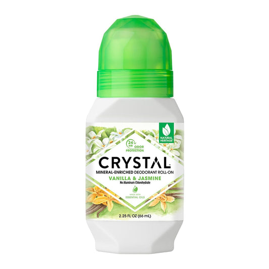 Crystal Mineral Deodorant Roll-On, Vanilla Jasmine, 2.25 fl oz Beauty and Personal Care Crystal Essence