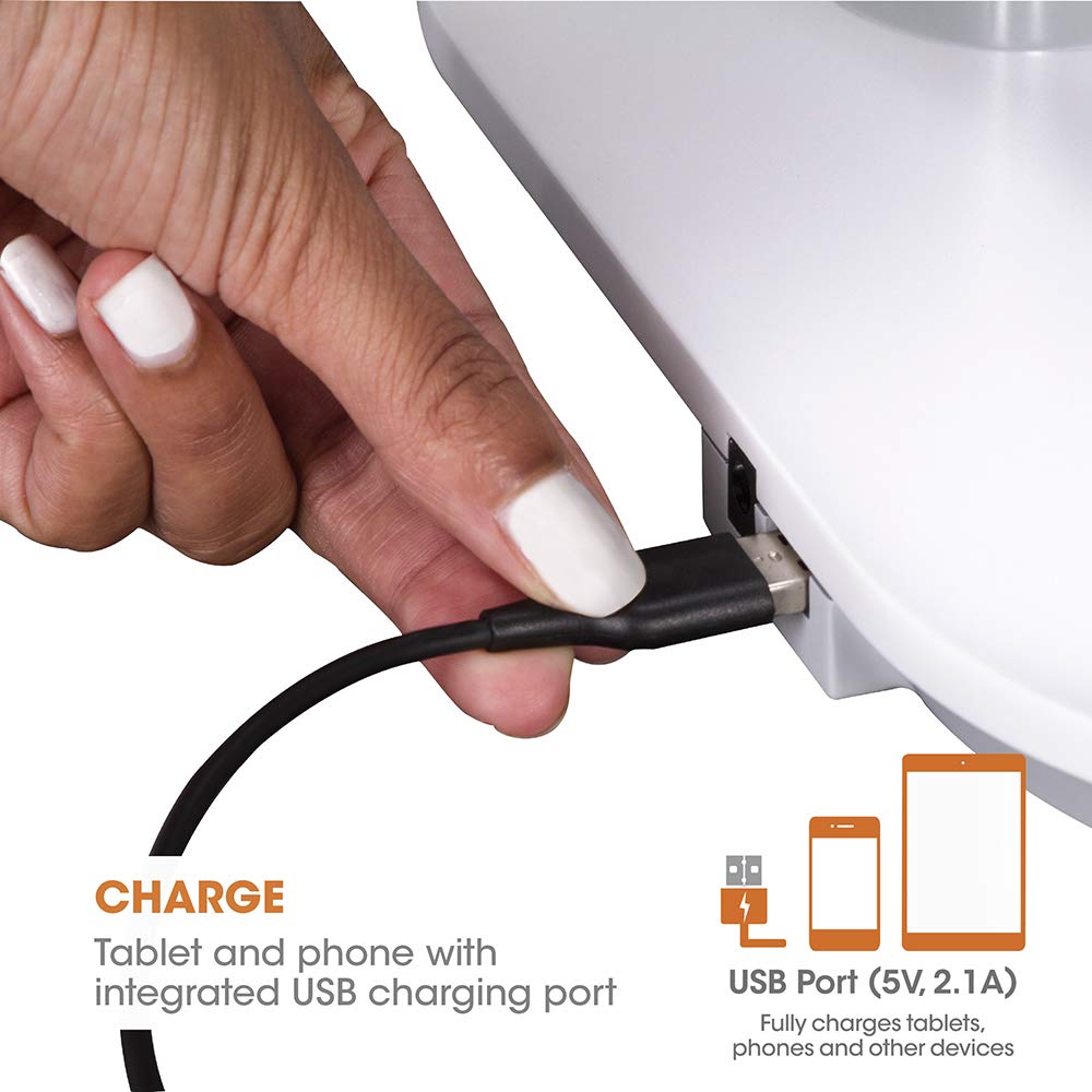 Ottlite Wireless Charging LED Makeup Mirror - Illuminated Magnifying Light with USB Port Beauty & Personal Care OttLite