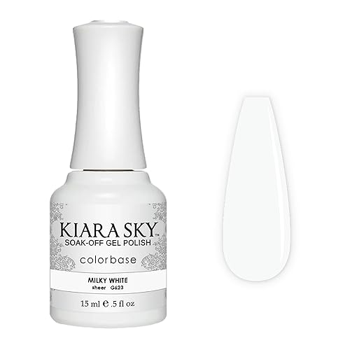 KIARA SKY Soak Off Gel Nail Polish 0.5 fl oz, MILKY WHITE (G623) Beauty & Personal Care KIARA SKY