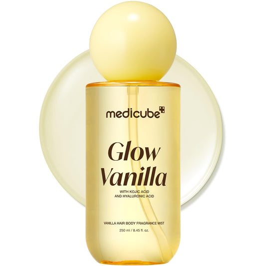 medicube Glow Vanilla Hair & Body Fragrance Mist | Sweet Creamy Vanilla Musk Perfume Mist with Niacinamide and Hyaluronic Acids | Freshness, Odor Care Beauty and Personal Care medicube Default Title