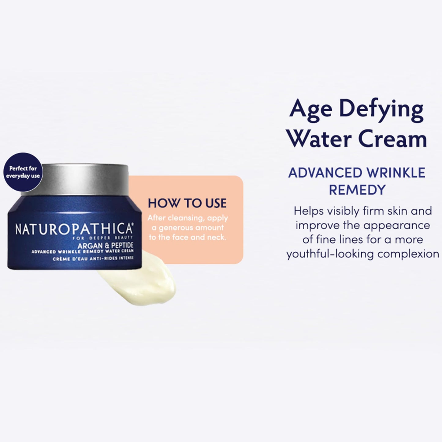 Naturopathica Argan & Peptide Advanced Wrinkle Remedy Water Cream, Anti-Aging Daily Facial Moisturizer for Normal and Mature Skin, Firming Face Cream Beauty & Personal Care Naturopathica