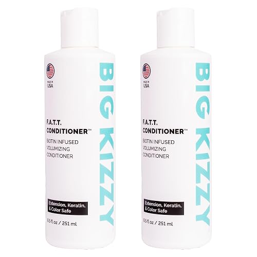 BIG KIZZY Volumizing Biotin Conditioner Set of 2, 8.5oz - Color, Keratin Treatment & Hair Extension Safe, Strengthen & Nourish Your Hair, Body Beauty & Personal Care Big Kizzy