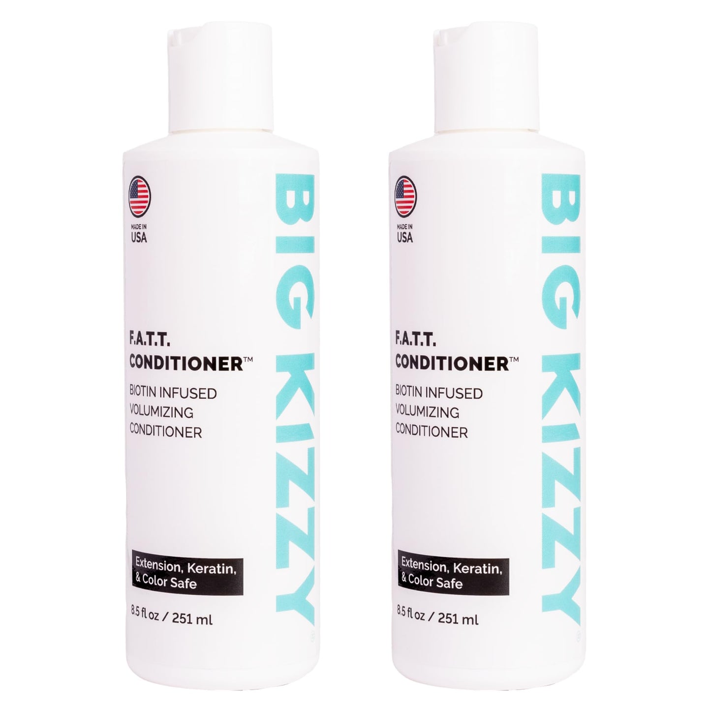 BIG KIZZY Volumizing Biotin Conditioner Set of 2, 8.5oz - Color, Keratin Treatment & Hair Extension Safe, Strengthen & Nourish Your Hair, Body Beauty & Personal Care Big Kizzy