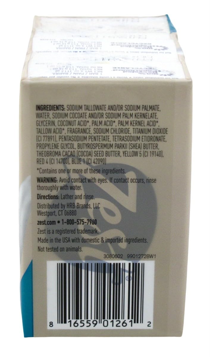 Zest Bath Bars, Cocoa Butter & Shea, 4 oz bars, 3 ea (Pack of 4) Beauty & Personal Care Zest