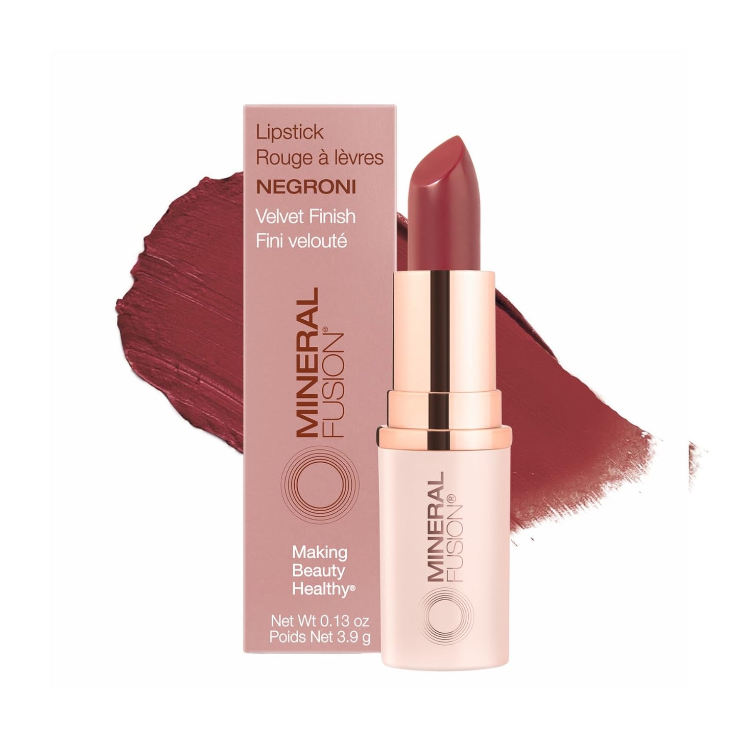 Mineral Fusion Long-Lasting Lipstick, Vivid & Smudge-Free Lip Color with Avocado Oil, Cocoa Seed Butter, Free of FD&C Dyes, Paraben and Gluten Beauty & Personal Care Mineral Fusion