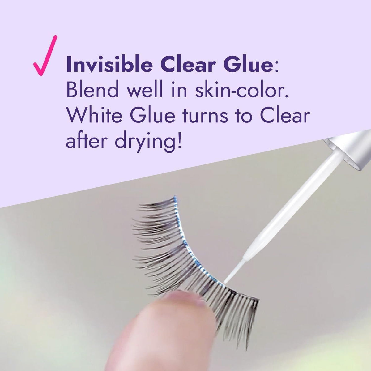 D-UP Eyelash Glue for Sensitive Eyes, Lash Extension Glue for Fake Lashes, Self Adhesive Lashes, Medical Grade, Made in Korea, Clear EX 552