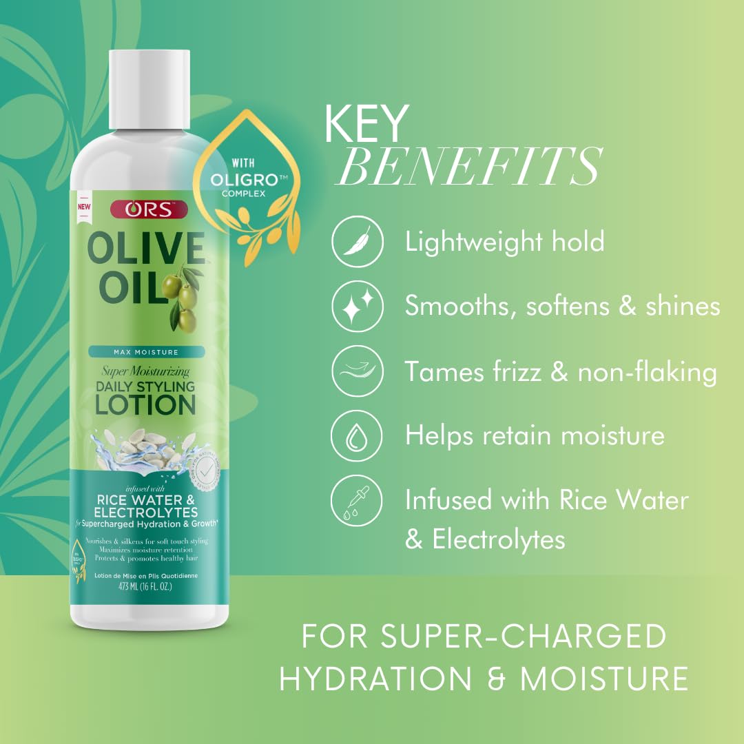 ORS Olive Oil Max Moisture Super Moisturizing Daily Styling Lotion 16 Ounces Beauty & Personal Care ORS