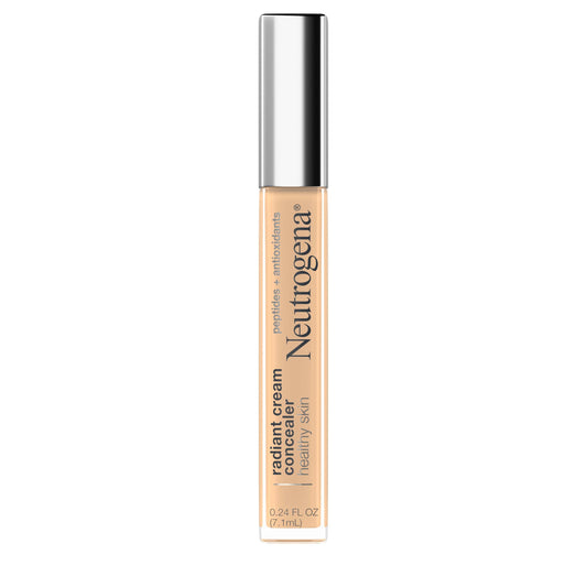 Neutrogena Healthy Skin Radiant Lightweight Brightening Cream Concealer with Peptides & Vitamin E Antioxidant, Non-Comedogenic, Bisque Light/Medium 02 Beauty & Personal Care Neutrogena