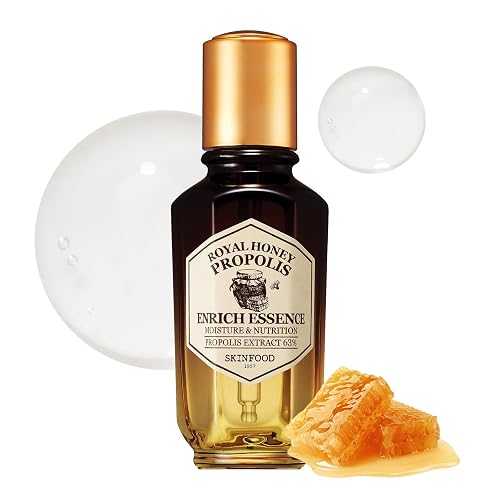 SKINFOOD Royal Honey Propolis Enrich Essence - 63% Black Bee Propolis & 10% Royal Jelly Extract Face Serum - Propolis Serum for Skin - 1.69 Fl. Oz Beauty & Personal Care SKINFOOD 1957