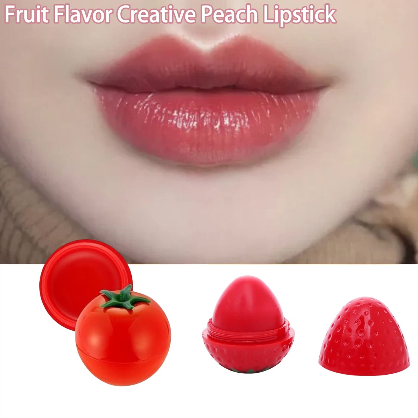 Galand Lip Cream Moisturizing Soften Brightening Cartoon Fruit Shape Lip Protector Repair Lip Wrinkle compatible with Women Strawberry Beauty and Personal Care Galand