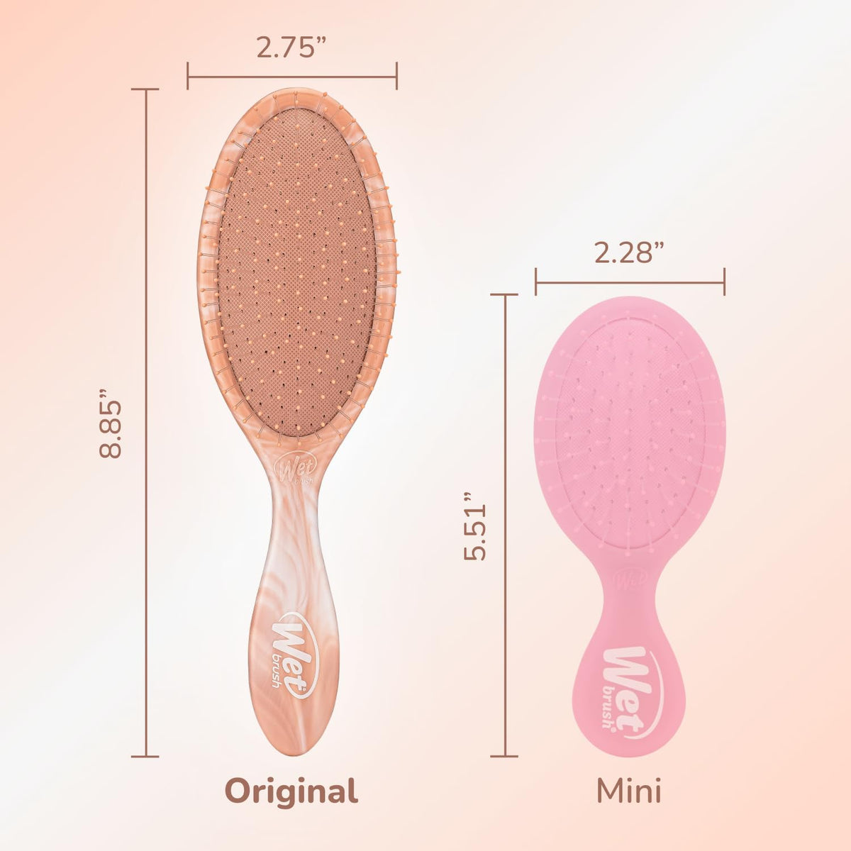 Wet Brush Original Detangler Hair Brush, Pink (Watercolor Waves), Ultra-Soft IntelliFlex Bristles, Detangling Bristles Glide Through Tangles (Wet Dry