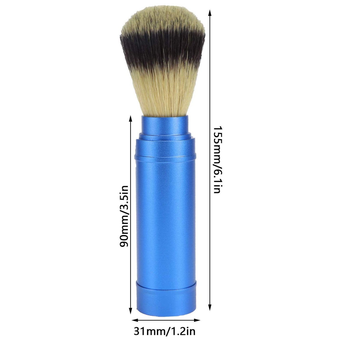 Taidda- Men Shaving Brush, Travel Shaving Brush Aluminum High Water Retention Beard Brush, Ergonomic Designs for Shaving Foam Kids Salon Home Man Beauty and Personal Care Taidda