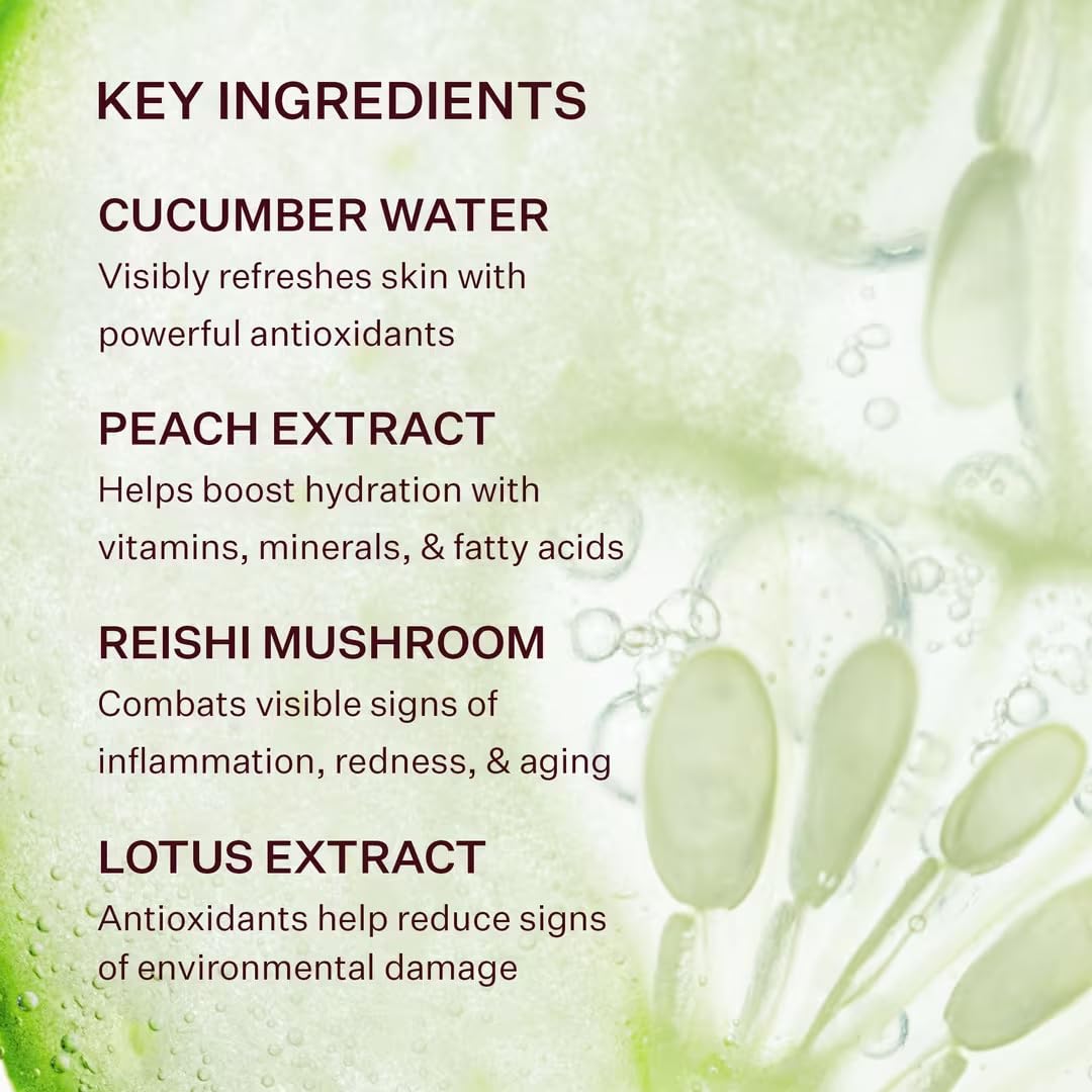Peach & Lily - Glass Skin Veil Mist (3.38 ounces) - Hydrate & Glow - Facial Mist - Weightless - Cucumber Water, Lotus, Peach, Reishi Mushroom - Self Beauty & Personal Care Peach & Lily