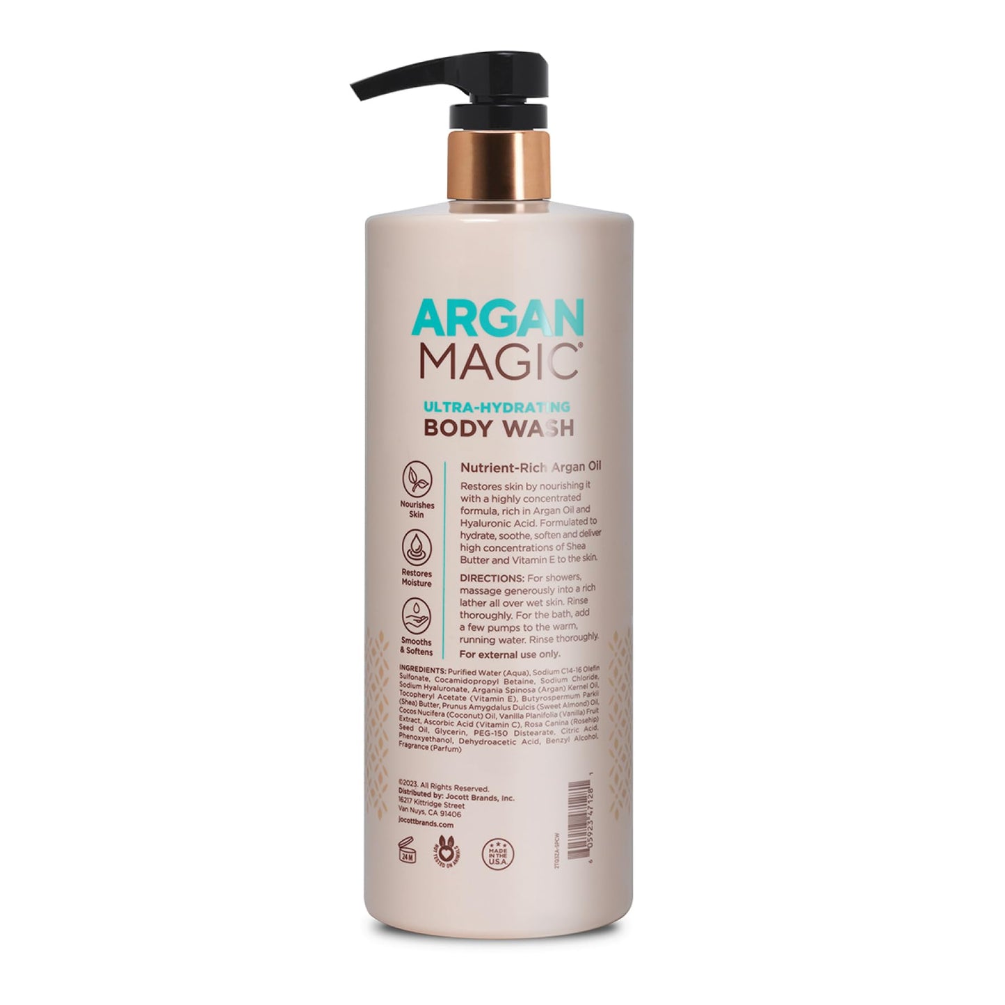 Argan Magic Ultra-Hydrating Body Wash with Hyaluronic Acid & Argan Oil - Cleanses, Revives & Moisturizes | Paraben Free, (32 oz) Beauty & Personal Care Argan Magic