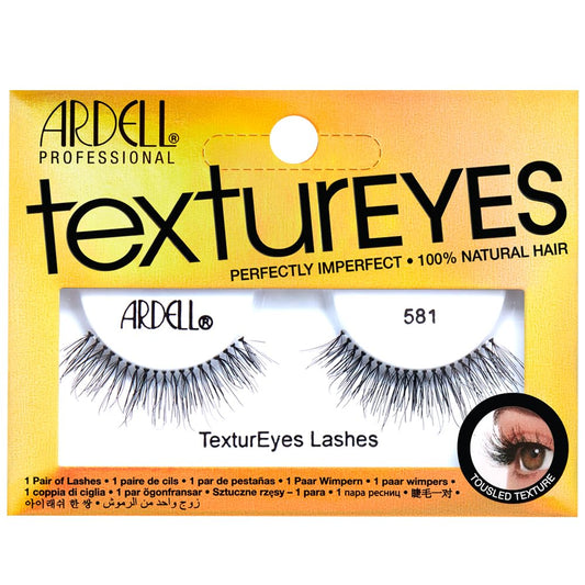 Ardell TexturEyes False Lashes, 581, Multi-Layered, Tousled Look, 1 Pair