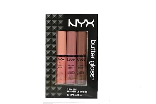 NYX Butter Lip Gloss Set 3 (Creme Brulee, Angel Food Cake and Ginger Snap) Beauty & Personal Care NYX PROFESSIONAL MAKEUP