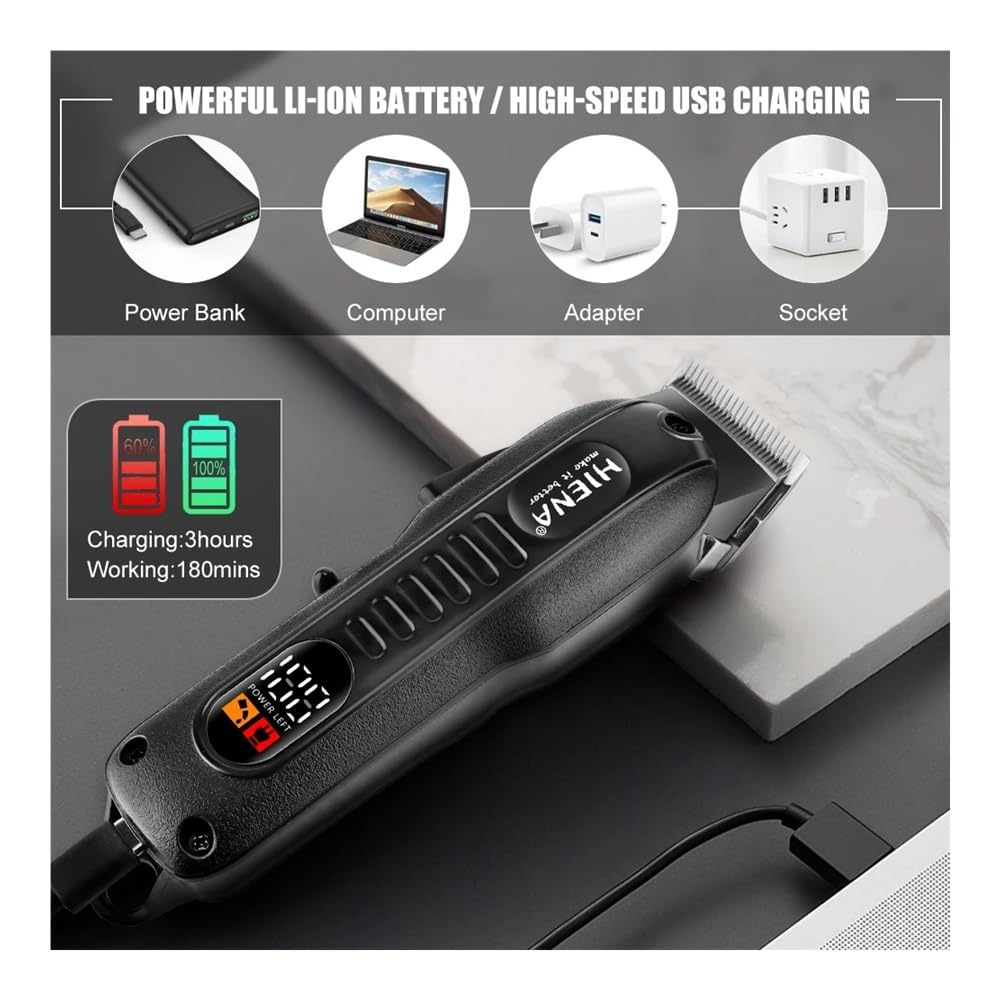 EWKYLSEM Razors High-end Professional Barber Tool Set,Fully Electric Trimmer,Rechargeable Hairdresser, Electric Nose Hair Trimmer,Razor for Men Beauty and Personal Care EWKYLSEM