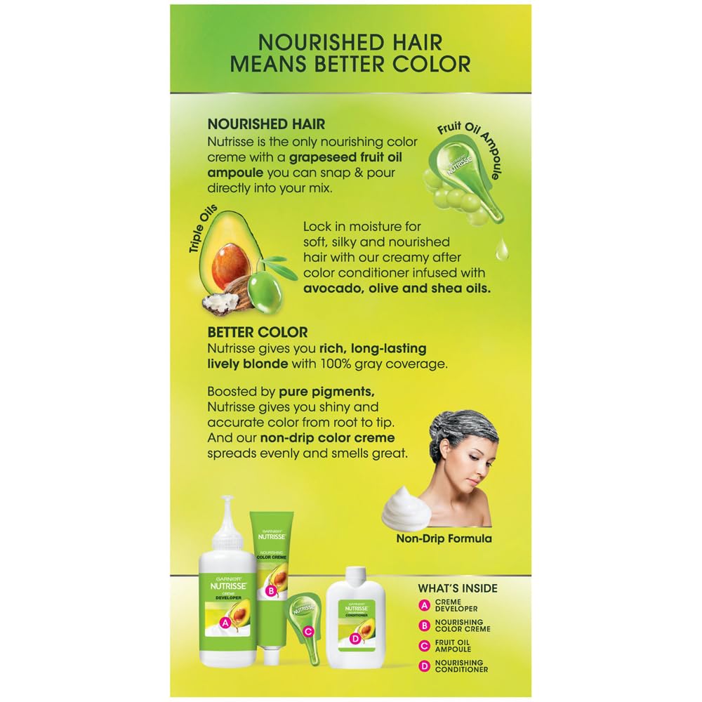 Garnier Nutrisse Nourishing Color Creme, Light Natural Blonde [90] 1 ea (Pack of 2) Beauty & Personal Care Garnier