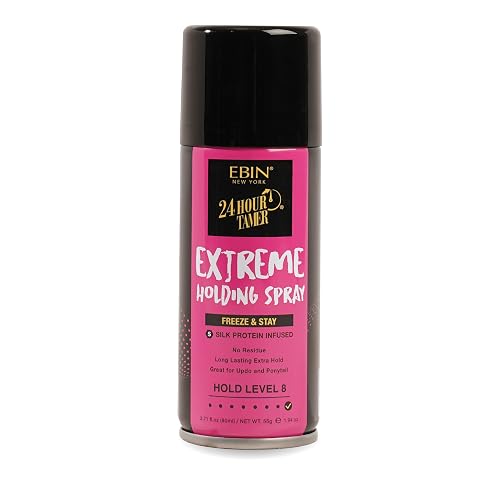 EBIN NEW YORK 24 Hour Tamer Intense Holding Spray - Freeze & Stay 1.94oz/ 80ml | Tames Frizz & Flyaway, Gives High Shine & Volume, All Day Hold Beauty & Personal Care EBIN NEW YORK