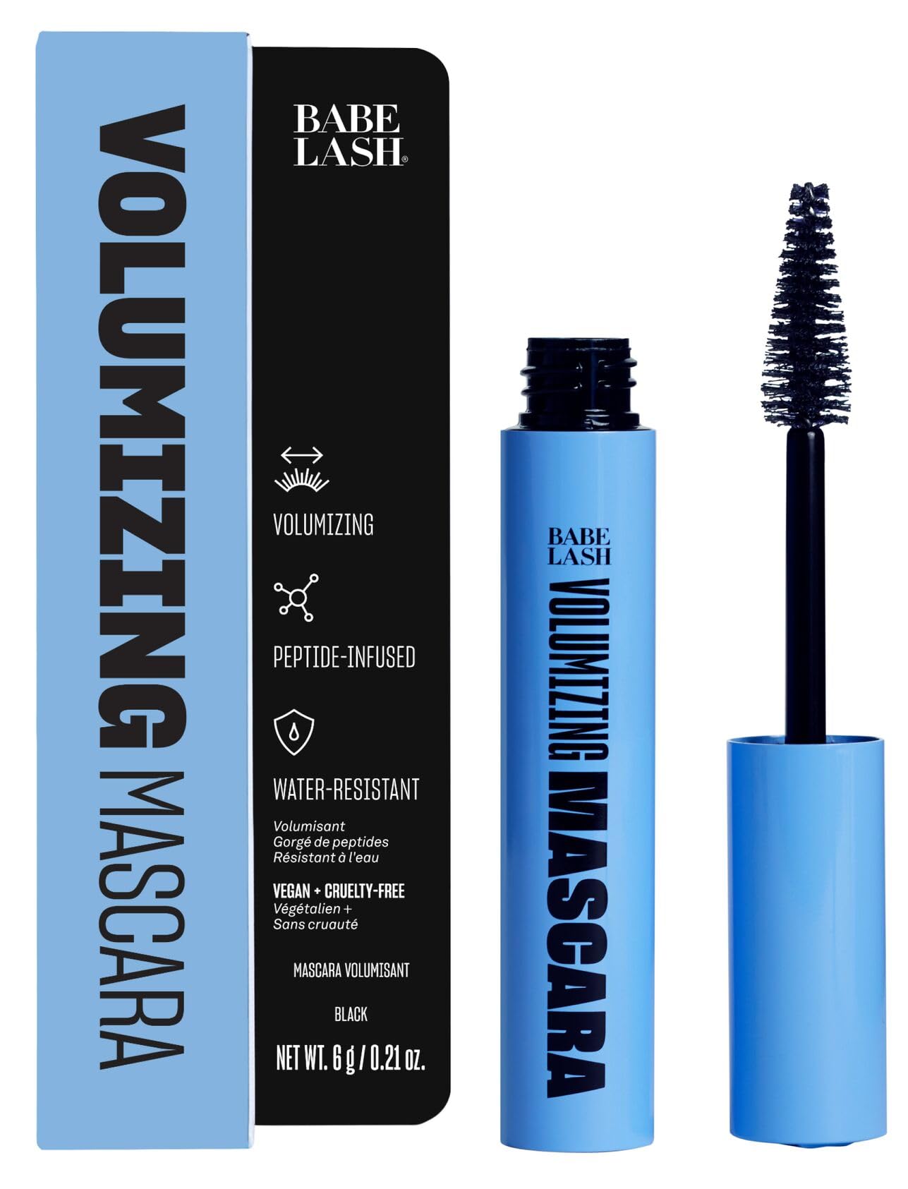 Babe Original Babe Lash Mascara - Smudge Proof, Long Lasting & No Clump Formula, Buildable Volume, Water Resistant, Dramatic Black (Volumizing Beauty & Personal Care BABE ORIGINAL