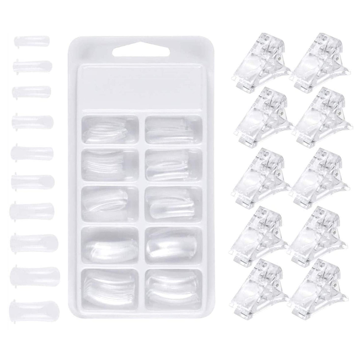 DNHCLL 600 PCS 12 Sizes False Toenails Full Cover Artificial French Acrylic Toenails for Nail Salons and DIY Nail Art (Natural) Beauty & Personal Care DNHCLL