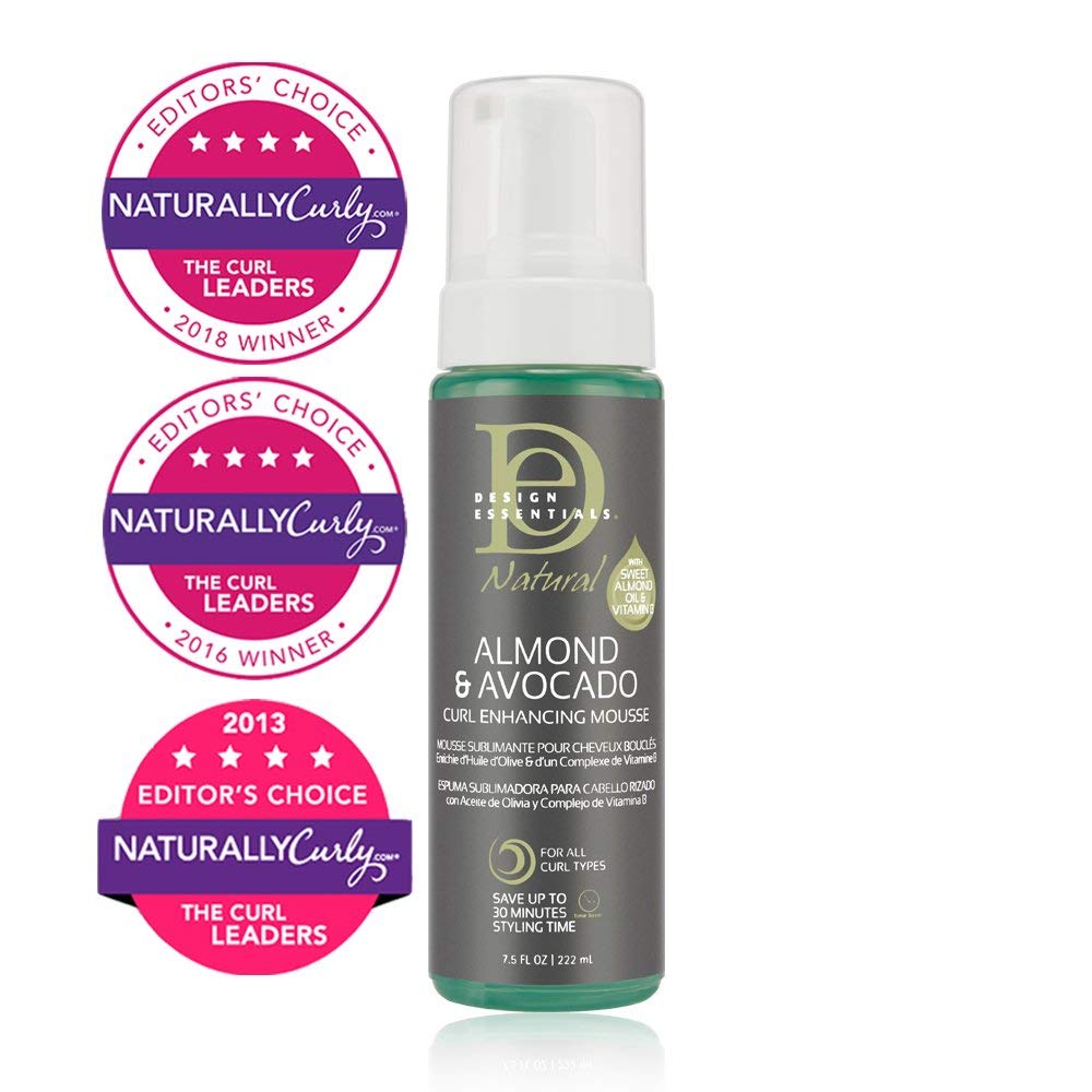 Design Essentials Almond and Avocado Curl Enhancing Hair Mousse for Curly Hair; 7.5 Oz (Pack of 1) Beauty & Personal Care Design Essentials