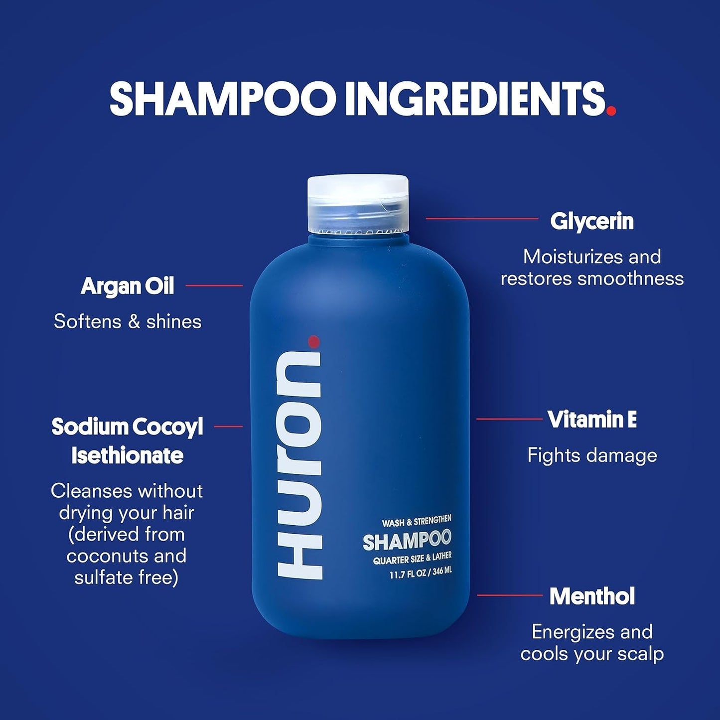 Huron Shower Kit for Men and Women - Shampoo, Conditioner & Body Wash with Sea Salt + Driftwood Scent, Hydrating, Phthalate-Free, non-toxic Beauty & Personal Care Huron
