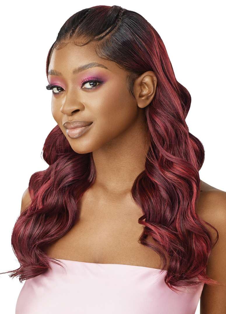 Outre Airtied 100% Fully Hand-Tied Wig - Human Hair Blend - Natural Body Wave 22" (NATURAL HONEY)