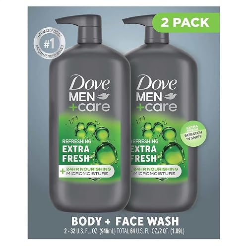 Dove Men+Care Body and Face Wash Extra Fresh, 32 Fluid Ounce (Pack of 2) Beauty & Personal Care Dove