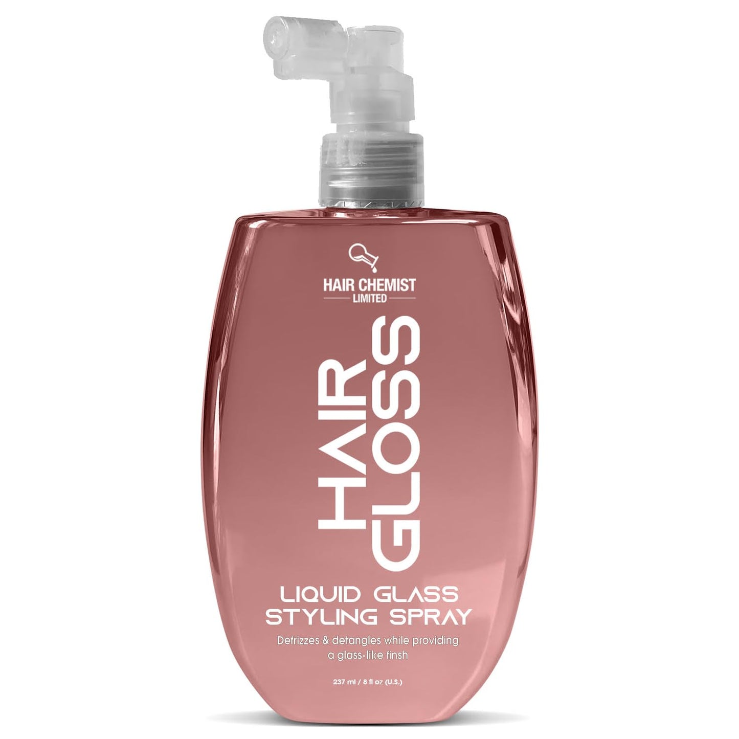 Hair Chemist Hair Gloss Liquid Glass Styling Spray 8 oz. - Detangling Anti Frizz Hair Products, Hair Gloss Spray, Shine Mist for Hair Beauty & Personal Care Hair Chemist
