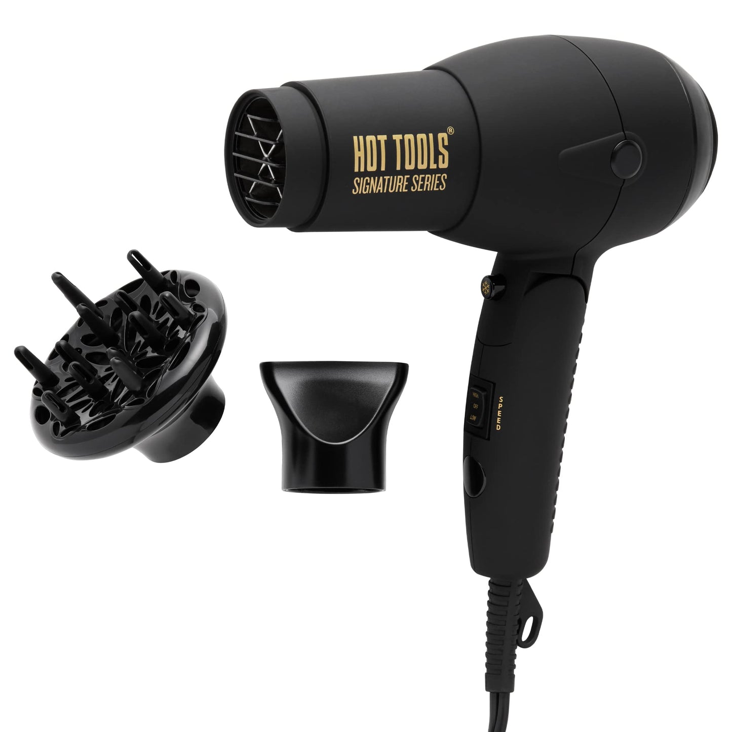 Hot Tools Pro Signature 1875W Folding Handle Hair Dryer | Compact, Perfect for Travel Beauty & Personal Care HOT TOOLS