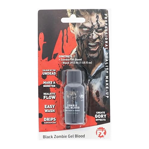 Black Blood Gel - 1 Fl Oz - Create THICKER, Gooey Blood Effects, Perfect for Vampire Bites, Decaying Zombie Skin, SFX Wounds and Old Gashes Beauty & Personal Care Liquid Latex Fashions
