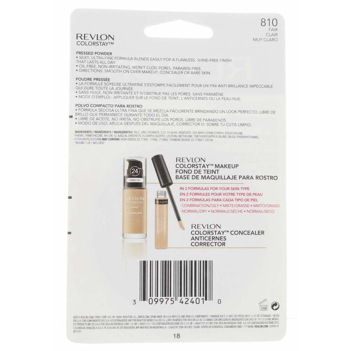Revlon ColorStay Pressed Powder, Fair [810] 0.3 oz (Pack of 3) Beauty & Personal Care REVLON