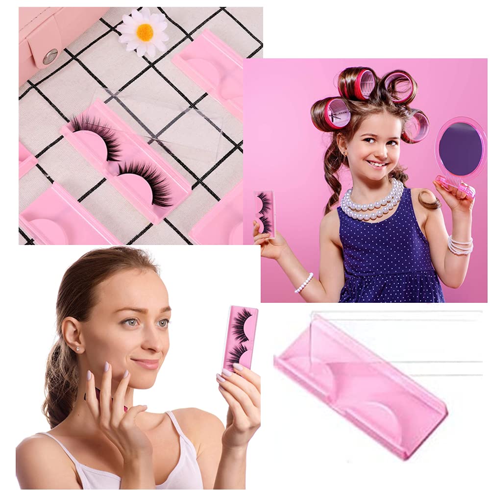 LapangZi 50Pcs False Eyelash Case Lash Boxes Packaging Wholesale Eyelash Holder Storage Box Empty Plastic Case Unit Container Makeup Organizer Beauty & Personal Care LapangZi