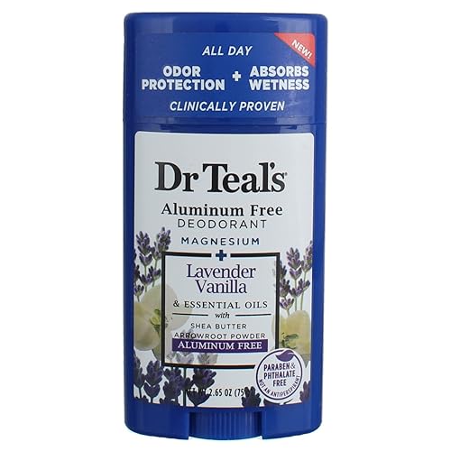 Dr. Teal's Vanilla Lavender Deodorant Gift Set (2 Pack, 2.65oz Ea.) - Shea Butter & Arrowroot Powder Absorb Moisture & Leave Skin Clean & Healthy Beauty & Personal Care Dr Teal's