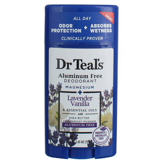 Dr. Teal's Vanilla Lavender Deodorant Gift Set (2 Pack, 2.65oz Ea.) - Shea Butter & Arrowroot Powder Absorb Moisture & Leave Skin Clean & Healthy Beauty & Personal Care Dr Teal's