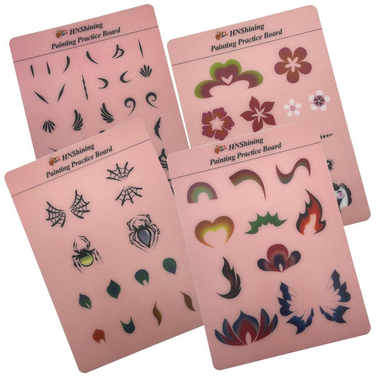 HNShining Face and Body Paint Practice Board With Various Patterns - Reusable Exercise Template and Skill Sheet Beauty & Personal Care HNShining