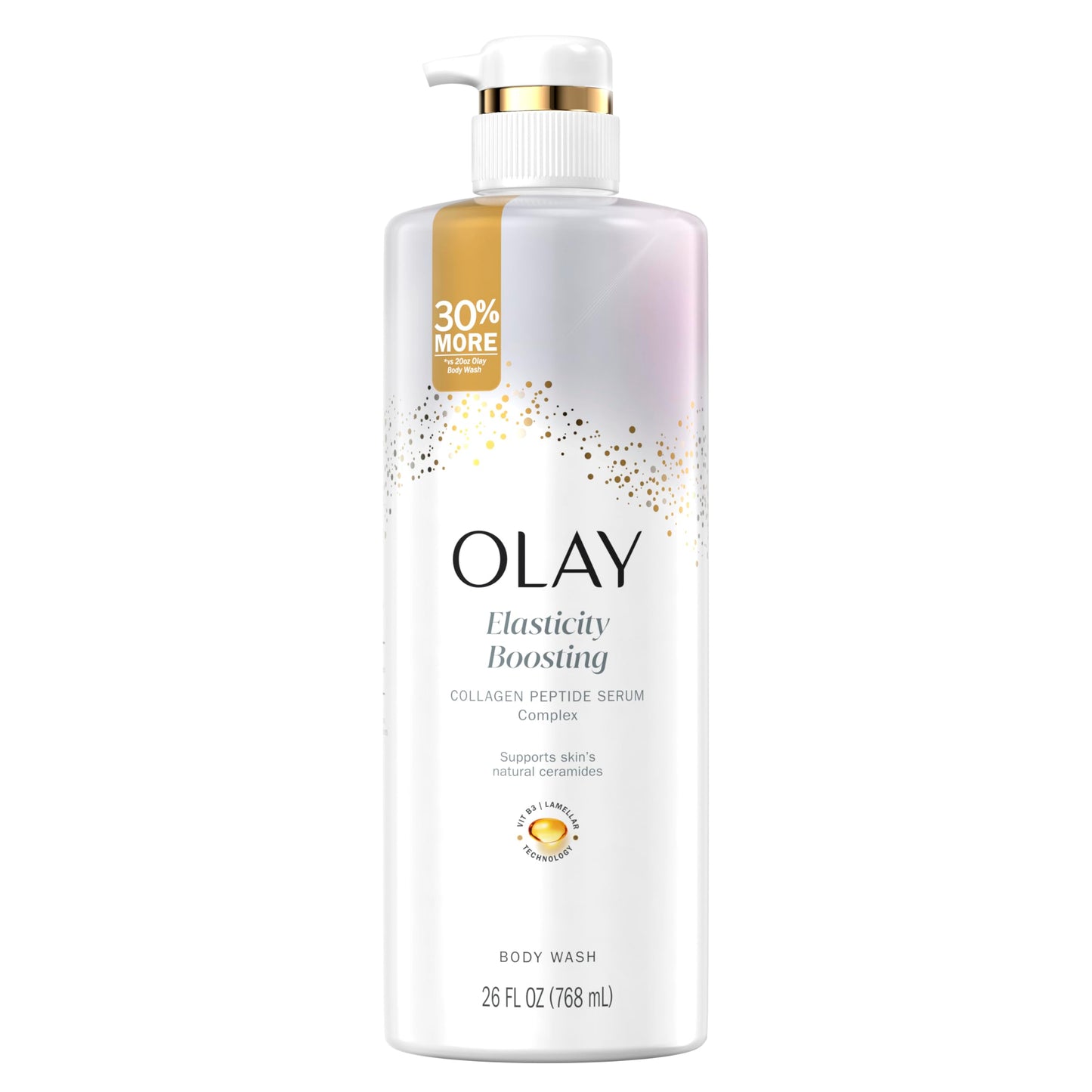 Olay Body Wash for Women, Elasticity Boosting, Collagen Peptide Serum Complex, Renews Moisture, Free of Parabens & Phthalates, Vitamin B3 Lameller Beauty & Personal Care Olay
