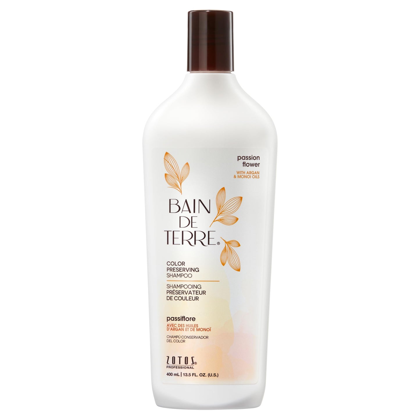 Bain de Terre Passion Flower Color Preserving Shampoo, for Vibrant Color & Protection from Fading, with Argan & Monoi Oils, Paraben-free, Vegan, 13.5 Beauty & Personal Care Bain de Terre