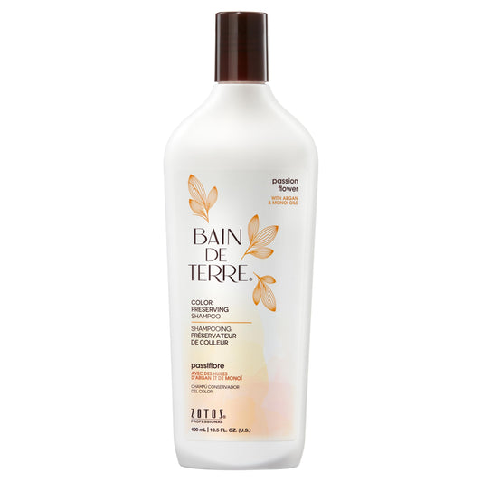 Bain de Terre Passion Flower Color Preserving Shampoo, for Vibrant Color & Protection from Fading, with Argan & Monoi Oils, Paraben-free, Vegan, 13.5 Beauty & Personal Care Bain de Terre