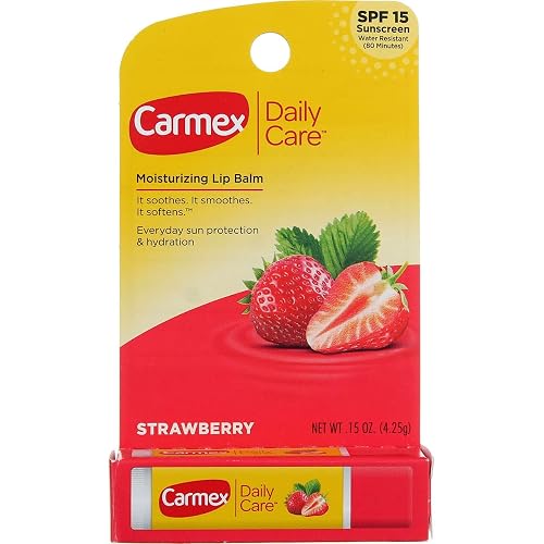 Carmex Click-Stick Moisturizing Lip Balm SPF 15 Strawberry 0.15 oz (Pack of 4) Beauty & Personal Care Carmex