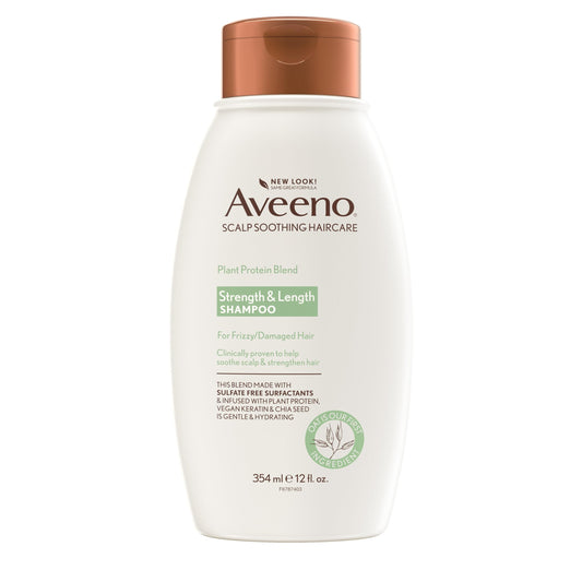 Aveeno Plant Protein Blend Shampoo for Strong Healthy-Looking Hair, 12 fl oz Beauty & Personal Care Aveeno