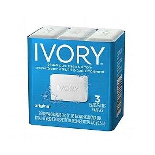 Simply Ivory Bath Bar by Ivory for Unisex - 3 x 3.1 oz Soap Beauty & Personal Care Ivory