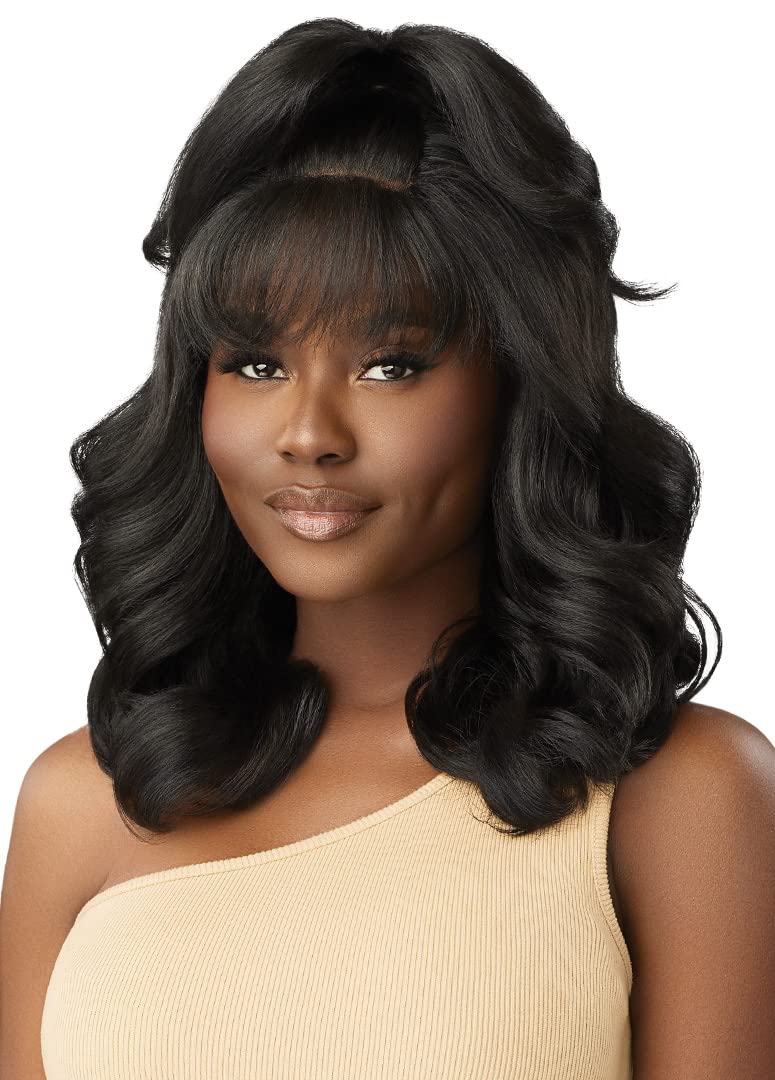 Outre Lace Front Wig - Perfect Hair Line 13X4 - Imani (DRFF4/HONEY BROWN)