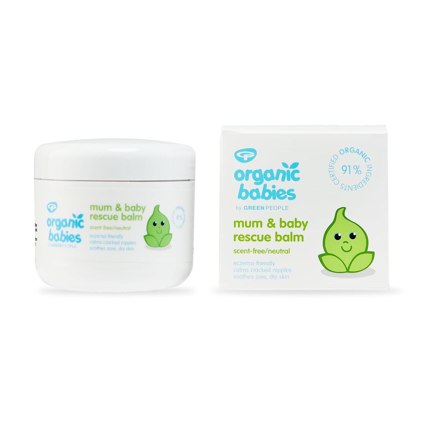 Green People Organic Babies Mum & Baby Rescue Balm - Scent Free (100ml) Beauty & Personal Care Green People