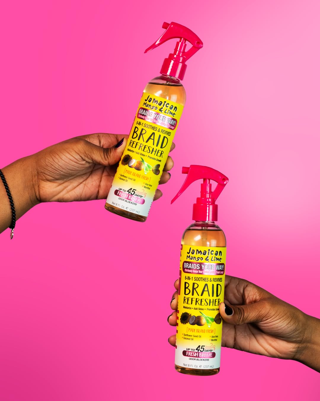 Jamaican Mango & Lime Braids Your Way 6-in-1 Braid Refresher Spray - Scalp Mist for Braids, Locs & Twists - Anti-Itch, Odor Eliminator & Shine Spray Beauty & Personal Care Jamaican Mango & Lime