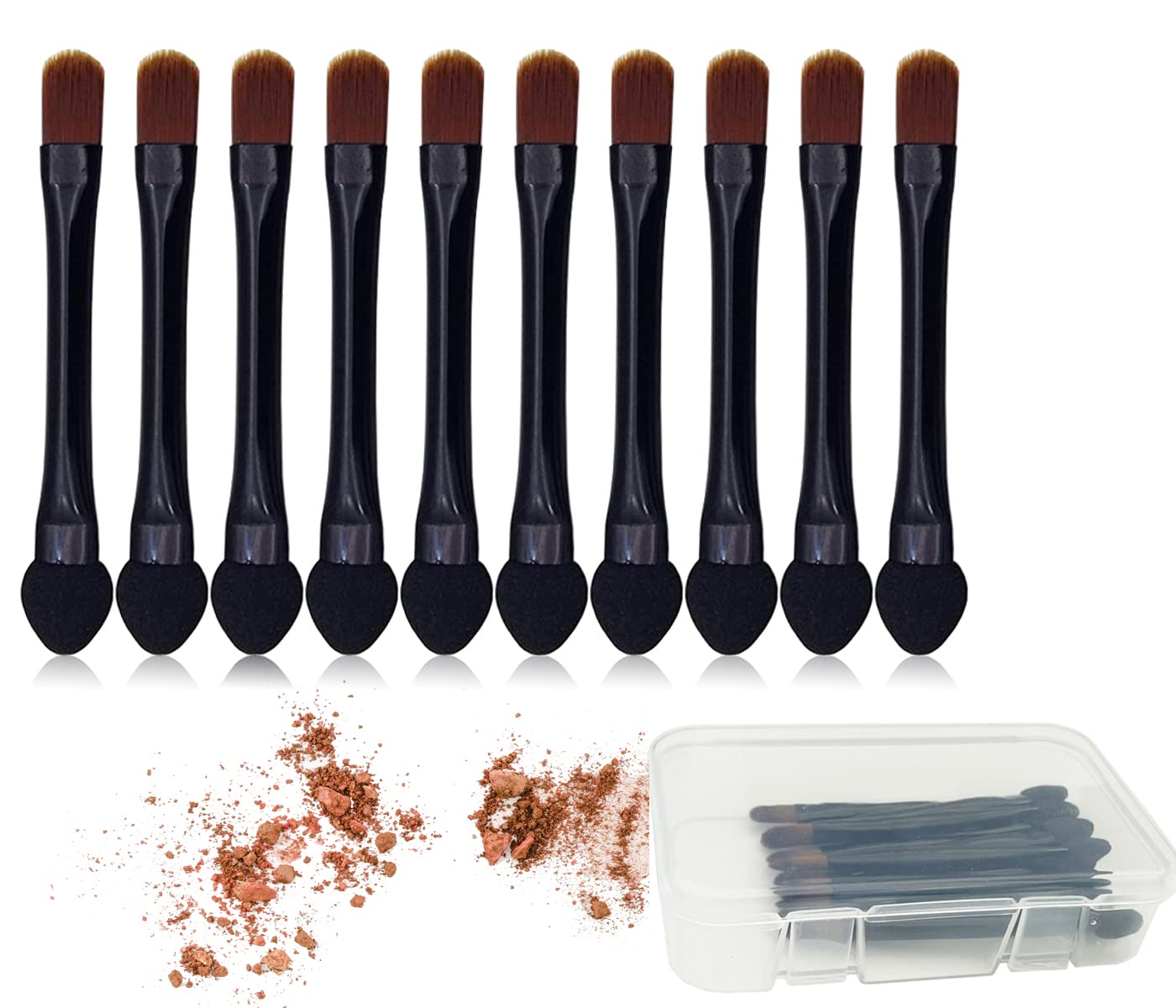 Vôsaidi Eyeshadow Brushes Makeup Brushes 10pcs Eyeshadow Sponge Dual Sides Eyeshadow Applicator Travel Eyeshadow Brush Concealer Brush Beauty & Personal Care Vôsaidi