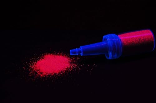 UV Blacklight Reactive Cosmetic Face & Body Glitter Powder (10 Gram Jars) (UV Neon Purple) Beauty & Personal Care DIRECTGLOW LLC